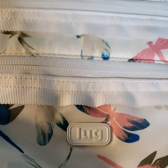 Lug Cream and Blue Shoulder Bag with Stylish Appeal - Picture 2 of 4